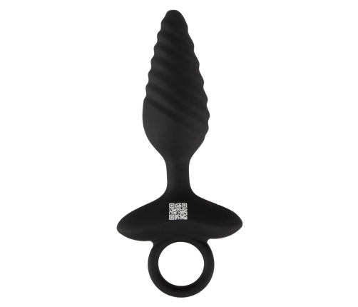 ANOS Flexible Plug Twisted Design - 10-Mode Vibrating Silicone, Black