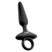 ANOS Flexible Vibrating Silicone Plug 15 cm with Ring Handle Black