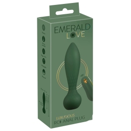 Emerald Love Luxurious RC Plug - Vibrating, Remote Control, Green, 14 cm