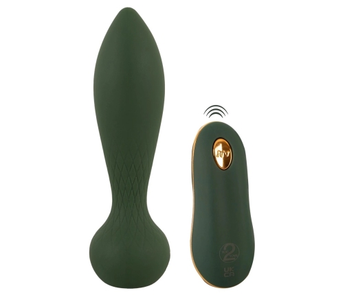 Emerald Love Luxurious RC Plug - Vibrating, Remote Control, Green, 14 cm