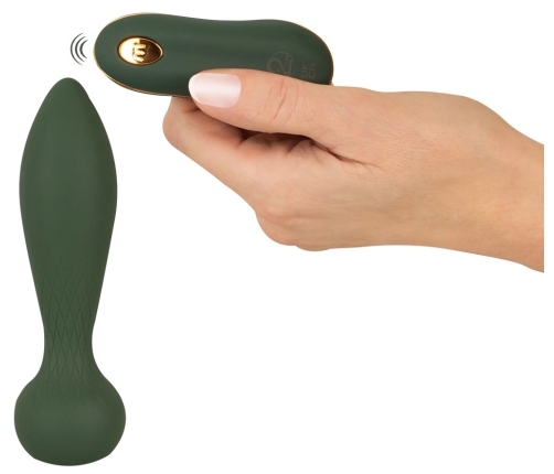 Emerald Love Luxurious RC Plug - Vibrating, Remote Control, Green, 14 cm
