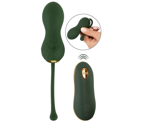 You2Toys Emerald Love RC Intimate Exercise Balls, Waterproof, Green-Gold