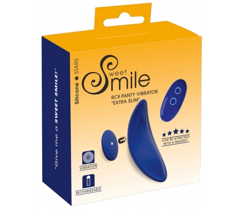 Sweet Smile Extra Slim RC Intimate Panty Vibrator, Remote Control, Black