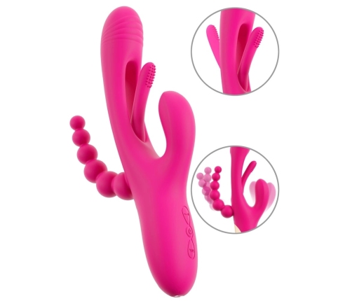 Sweet Smile Triple Vibe Flicking Tongue Multi-Stimulation System 24.4cm
