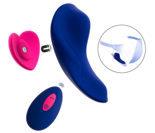Sweet Smile RC Heart-Shaped Intimate Wearable Vibrator Pink 10cm