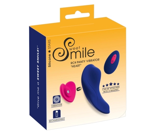 Sweet Smile RC Heart-Shaped Intimate Wearable Vibrator Pink 10cm