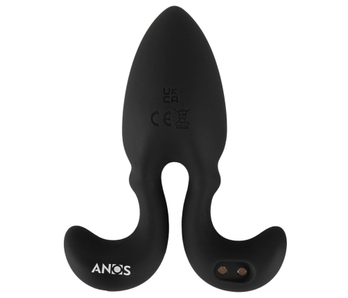 ANOS RC Vibrating Plug Flexible Arms 10 Modes Silicone Black 10.2cm