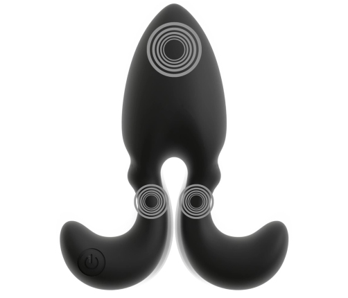 ANOS RC Vibrating Plug Flexible Arms 10 Modes Silicone Black 10.2cm