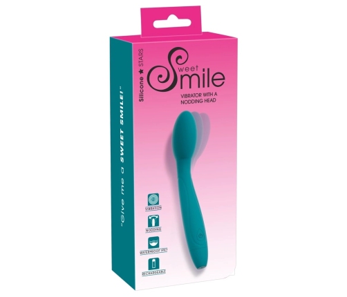 Sweet Smile Nodding Head Vibrator - 10 Modes, Waterproof, Silicone, 18.2cm