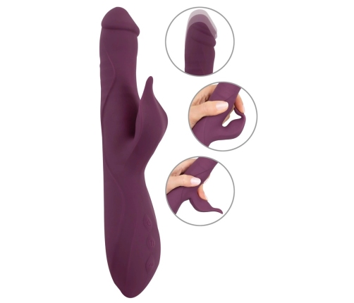 Javida 3F Vibrator Thrusting Rechargeable Silicone Dual Action 25cm