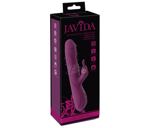 Javida 3F Vibrator Thrusting Rechargeable Silicone Dual Action 25cm