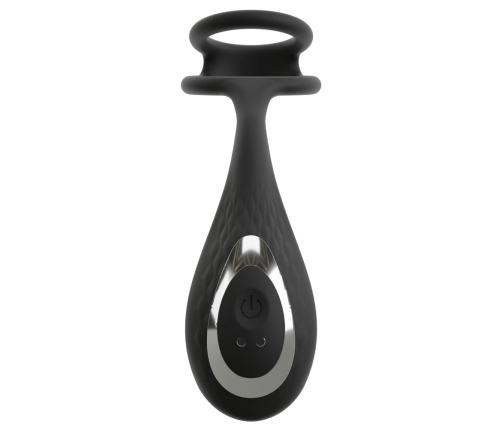 Rebel RC Vibrating Plug with Moving Rings & Nodding Tip, Black, 14.5cm