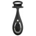 Rebel RC Vibrating Plug with Moving Rings & Nodding Tip, Black, 14.5cm