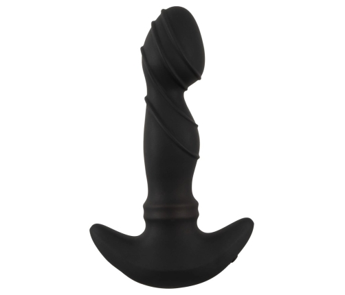 ANOS Vibrating Prostate Plug with Moving Rings, Black, 16.3 cm