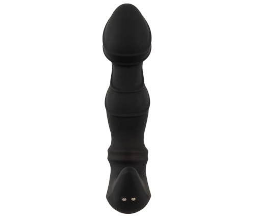 ANOS Vibrating Prostate Plug with Moving Rings, Black, 16.3 cm