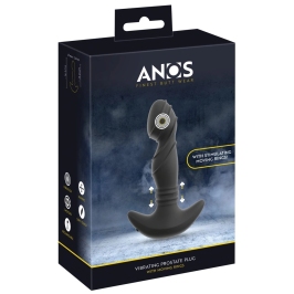 ANOS Vibrating Prostate Plug with Moving Rings, Black, 16.3 cm ANOS Vibrating Prostate Plug with Moving Rings, Black, 16.3 cm
