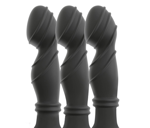 ANOS Vibrating Prostate Plug with Moving Rings, Black, 16.3 cm