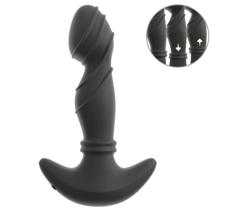 ANOS Vibrating Prostate Plug with Moving Rings, Black, 16.3 cm