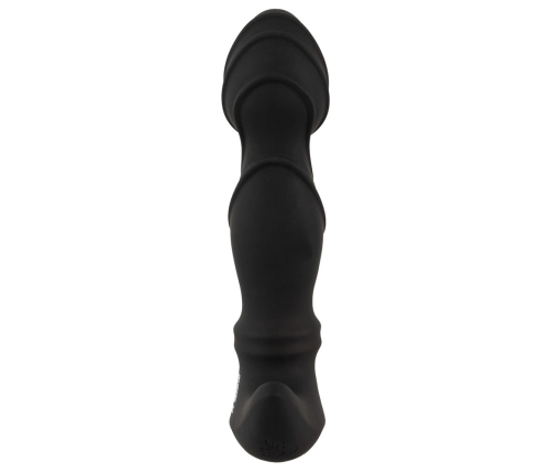 ANOS Vibrating Prostate Plug with Moving Rings, Black, 16.3 cm
