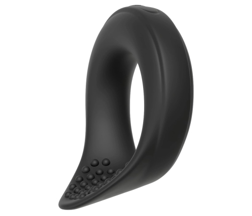 Rebel Vibrating Silicone Performance Ring Black 8.6cm Waterproof USB