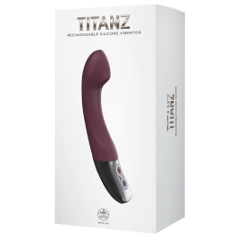 Titanz Vibrator Rubine Red - Flexible Silicone Model, 10 Modes, 19.5cm