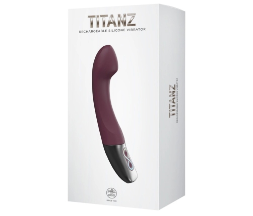 Titanz Vibrator Rubine Red - Flexible Silicone Model, 10 Modes, 19.5cm