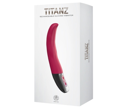 Titanz Pink Flexible Silicone Vibrating Intimate Device 10 Modes 19.5cm