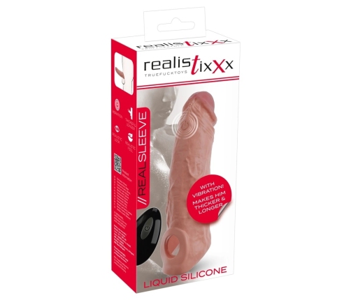 Realistixxx RealSleeve Vibrating Extension 20 cm Liquid Silicone