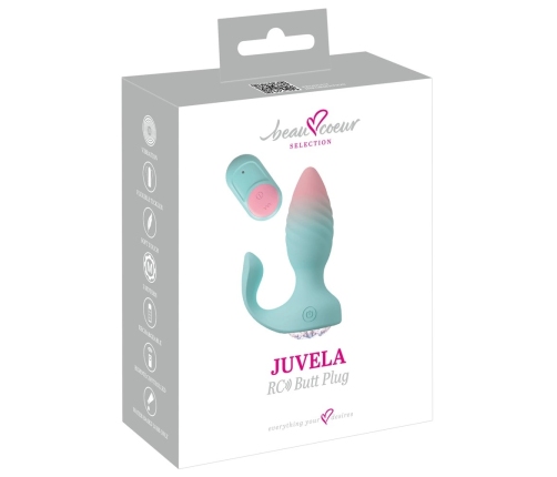 beau coeur JUVELA RC Intimate Plug with Remote Control, Pastel, 11.5cm