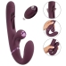 Javida Strapless Strap-On Flic Double Vibrator with Flicking System, Purple