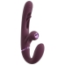 Javida Strapless Strap-On Flic Double Vibrator with Flicking System, Purple
