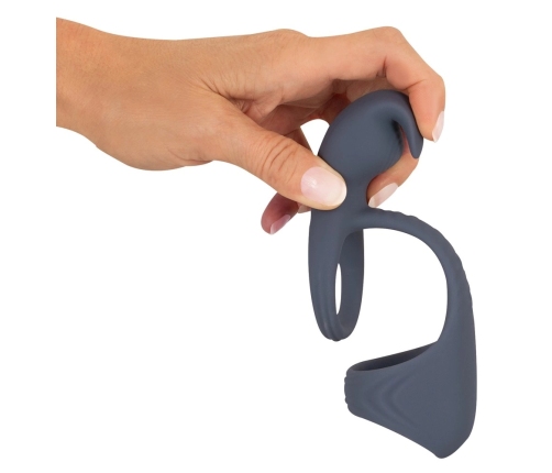 beau coeur Vylor RC Silicone Dual Motor Intimate Ring, Black, 13.5 cm