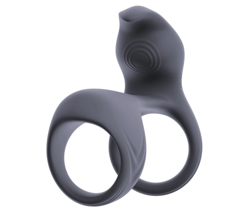 beau coeur Vylor RC Silicone Dual Motor Intimate Ring, Black, 13.5 cm