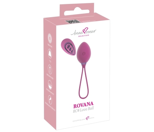 beau coeur Rovana RC Intimate Training Ball Remote Control 10 Modes Pink