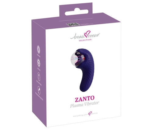 beau coeur Zanto Plasma Dual-Ended Vibrator with Illuminated Glass Ball, 13.3 cm