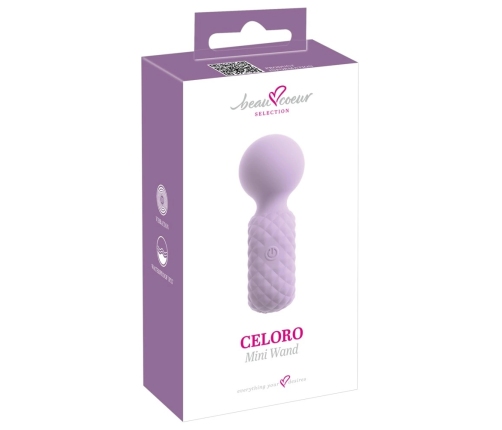 beau coeur Celoro Mini Wand - Compact Rechargeable Personal Massager, Pink