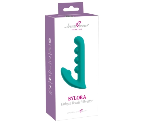 beau coeur Sylora Unique Beads Intimate Dual-Stim System, 17 cm, Violet