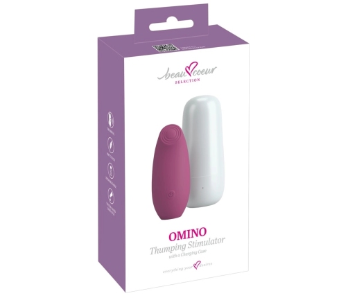 beau coeur OMINO Thumping Lay-On Device with Charging Case, 7 Modes, Black