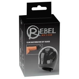 Rebel Glans Trainer Cup - Compact Vibrating System, Waterproof, Black