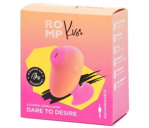 ROMP Kiss Pink Lemonade Compact Air Pulse Intimate Device Silicone