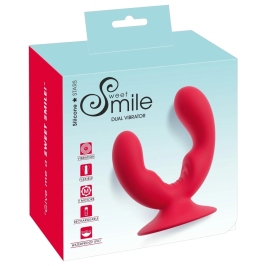 Sweet Smile Dual Vibrator Flexible Intimate System with Suction Cup Pink