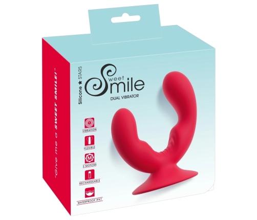 Sweet Smile Dual Vibrator Flexible Intimate System with Suction Cup Pink
