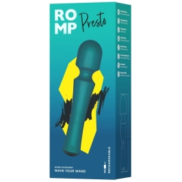 ROMP Presto Metallic Wand Massager - 10 Modes, Waterproof, 20cm