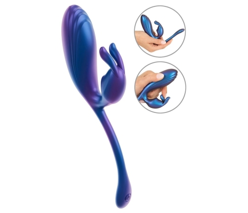 Sweet Smile Metallic Flexible Double Silicone Dual-Action System 22.5cm