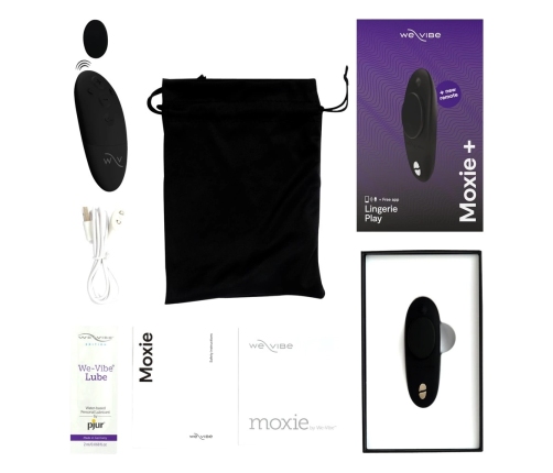 We-Vibe Moxie+ Satin Black - Discreet Wearable Intimate Device, USB