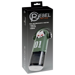 Rebel SKULL 3F Intimate Device with Heating & Thrusting, Black, 30 cm