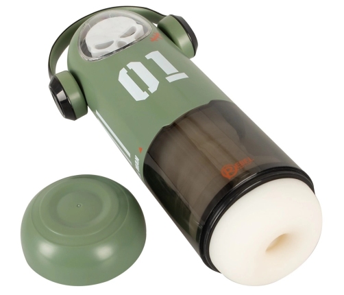 Rebel SKULL 3F Intimate Device with Heating & Thrusting, Black, 30 cm