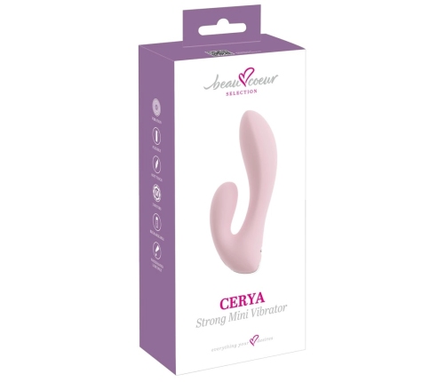 beau coeur Cerya Strong Mini Dual-Arm Vibrator, 14 cm, Purple