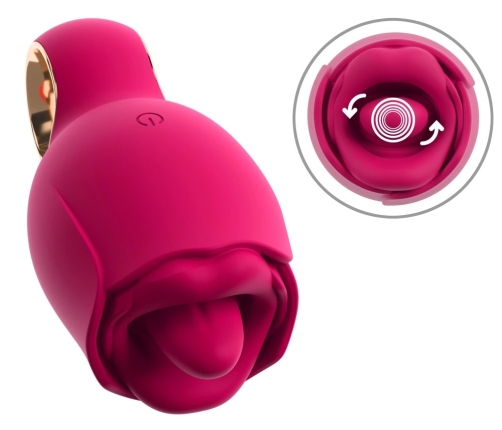 You2Toys Oral Fun Vibrator - 8-Mode Silicone Tongue, Pink, 11.3 cm