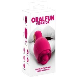 You2Toys Oral Fun Vibrator - 8-Mode Silicone Tongue, Pink, 11.3 cm